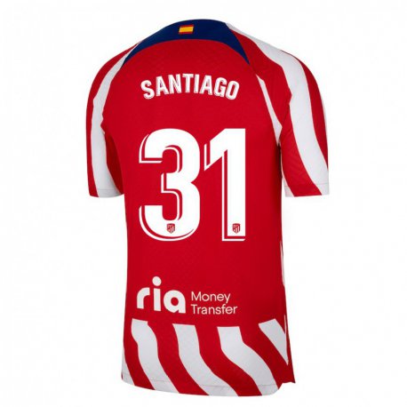 Kandiny Muži Abraham Santiago #31 Červená Biela Modrá Dresy Hazai Csapatmez 2022/23 Triĭká