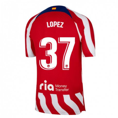Kandiny Muži Alex Lopez #37 Červená Biela Modrá Dresy Hazai Csapatmez 2022/23 Triĭká