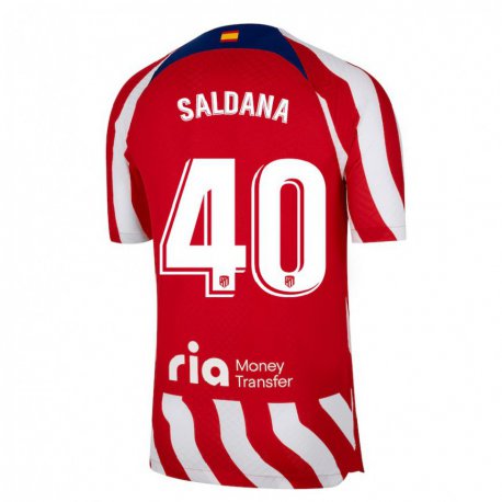 Kandiny Muži Jose Saldana #40 Červená Biela Modrá Dresy Hazai Csapatmez 2022/23 Triĭká