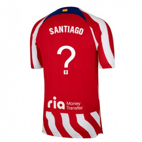 Kandiny Muži Abraham Santiago #0 Červená Biela Modrá Dresy Hazai Csapatmez 2022/23 Triĭká