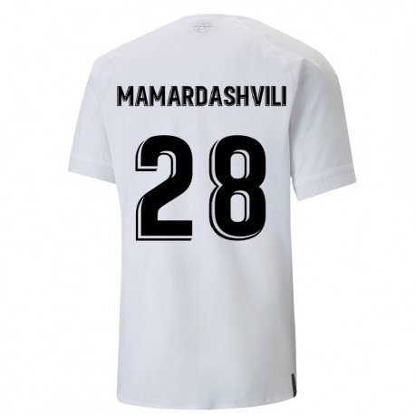 Kandiny Muži Giorgi Mamardashvili #28 Krémovo Biela Dresy Hazai Csapatmez 2022/23 Triĭká