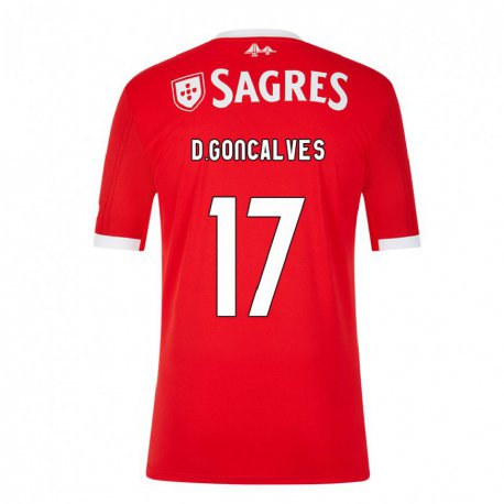 Kandiny Muži Diogo Goncalves #17 Neónová Červená Dresy Hazai Csapatmez 2022/23 Triĭká