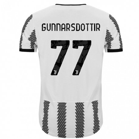 Kandiny Muži Sara Bjork Gunnarsdottir #77 Biely Čierny Dresy Hazai Csapatmez 2022/23 Triĭká