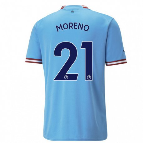 Kandiny Muži Marlos Moreno #21 Modrá Červená Dresy Hazai Csapatmez 2022/23 Triĭká