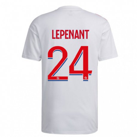 Kandiny Muži Johann Lepenant #24 Biela Modrá Červená Dresy Hazai Csapatmez 2022/23 Triĭká
