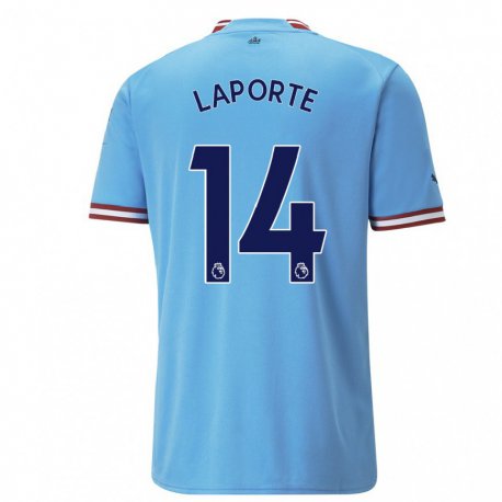 Kandiny Muži Aymeric Laporte #14 Modrá Červená Dresy Hazai Csapatmez 2022/23 Triĭká