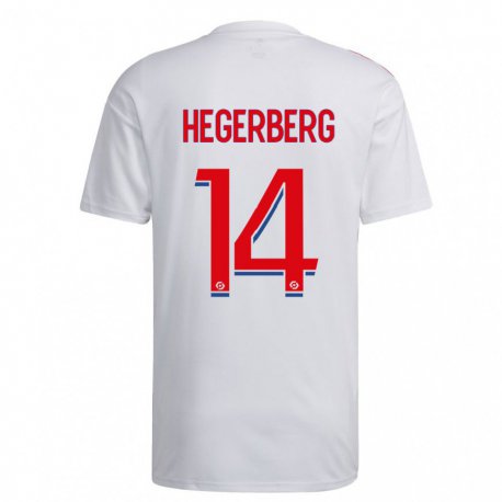 Kandiny Muži Ada Hegerberg #14 Biela Modrá Červená Dresy Hazai Csapatmez 2022/23 Triĭká