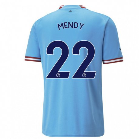 Kandiny Muži Benjamin Mendy #22 Modrá Červená Dresy Hazai Csapatmez 2022/23 Triĭká