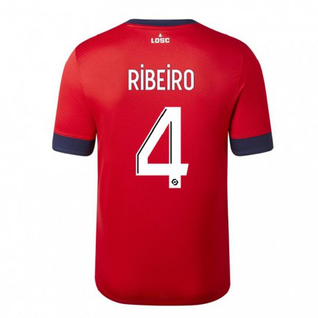 Kandiny Muži Alexsandro Ribeiro #4 Červené Cukrové Jablko Dresy Hazai Csapatmez 2022/23 Triĭká