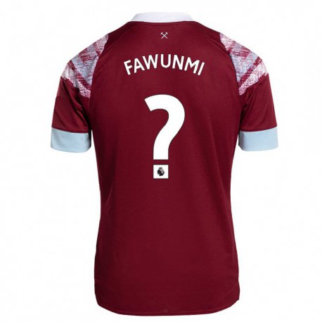 Kandiny Muži Favour Fawunmi #0 Klaret Dresy Hazai Csapatmez 2022/23 Triĭká