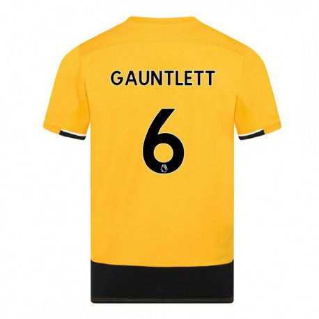 Kandiny Muži Maz Gauntlett #6 Žltá Čierna Dresy Hazai Csapatmez 2022/23 Triĭká