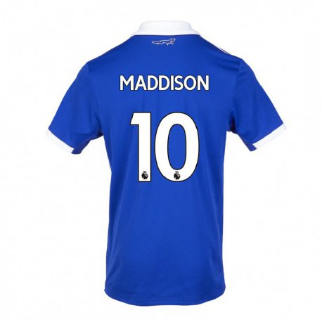 Kandiny Muži James Maddison #10 Modrá Biela Dresy Hazai Csapatmez 2022/23 Triĭká