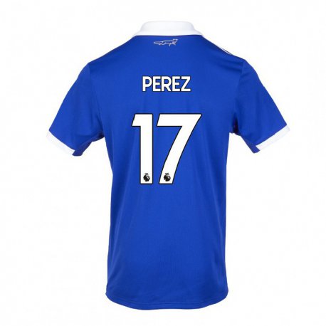 Kandiny Muži Ayoze Perez #17 Modrá Biela Dresy Hazai Csapatmez 2022/23 Triĭká