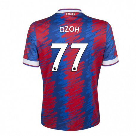 Kandiny Muži David Ozoh #77 Červená Modrá Dresy Hazai Csapatmez 2022/23 Triĭká