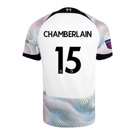 Kandiny Muži Alex Oxlade Chamberlain #15 Biela Farebná Dresy Idegenbeli Csapatmez 2022/23 Triĭká