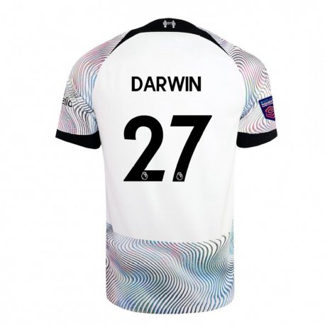 Kandiny Muži Darwin Nunez #27 Biela Farebná Dresy Idegenbeli Csapatmez 2022/23 Triĭká