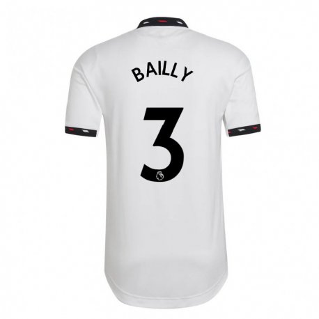 Kandiny Muži Eric Bailly #3 Biely Dresy Idegenbeli Csapatmez 2022/23 Triĭká