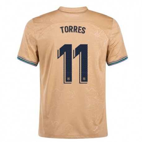 Kandiny Muži Ferran Torres #11 Zlato Dresy Idegenbeli Csapatmez 2022/23 Triĭká