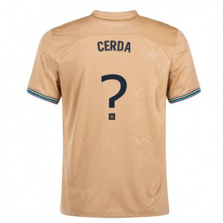 Kandiny Muži Josep Cerda #0 Zlato Dresy Idegenbeli Csapatmez 2022/23 Triĭká