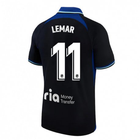 Kandiny Muži Thomas Lemar #11 Čierna Biela Modrá Dresy Idegenbeli Csapatmez 2022/23 Triĭká