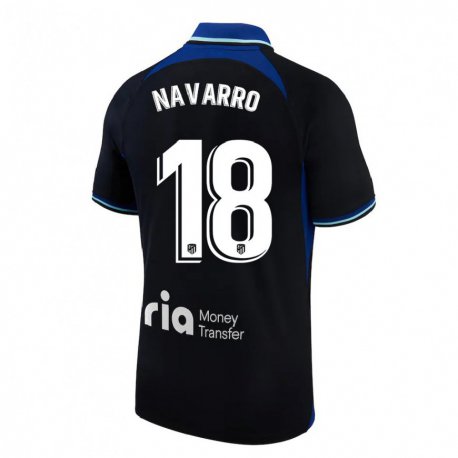 Kandiny Muži Eva Navarro #18 Čierna Biela Modrá Dresy Idegenbeli Csapatmez 2022/23 Triĭká