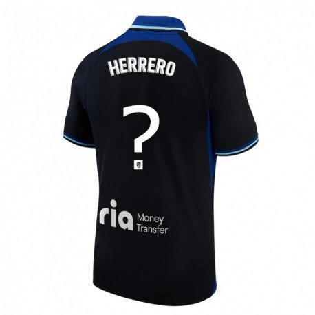 Kandiny Muži Alex Herrero #0 Čierna Biela Modrá Dresy Idegenbeli Csapatmez 2022/23 Triĭká