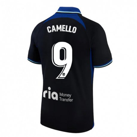 Kandiny Muži Sergio Camello #9 Čierna Biela Modrá Dresy Idegenbeli Csapatmez 2022/23 Triĭká
