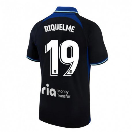 Kandiny Muži Rodrigo Riquelme #19 Čierna Biela Modrá Dresy Idegenbeli Csapatmez 2022/23 Triĭká