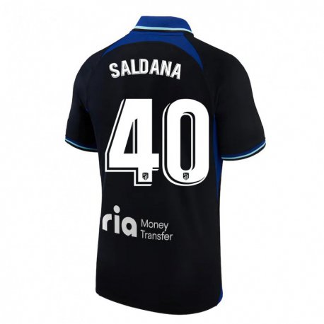 Kandiny Muži Jose Saldana #40 Čierna Biela Modrá Dresy Idegenbeli Csapatmez 2022/23 Triĭká