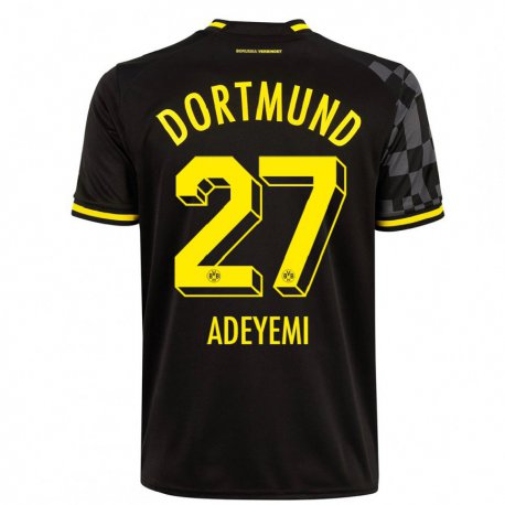 Kandiny Muži Karim Adeyemi #27 Čierna Dresy Idegenbeli Csapatmez 2022/23 Triĭká