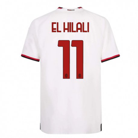 Kandiny Muži Youns El Hilali #11 Biela Červená Dresy Idegenbeli Csapatmez 2022/23 Triĭká