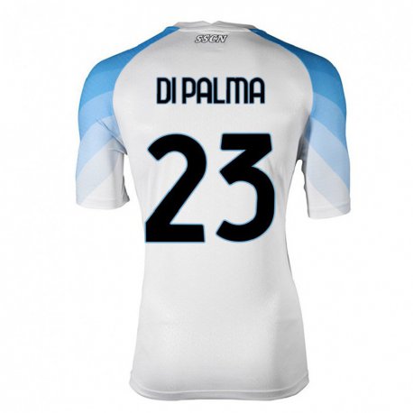 Kandiny Muži Manuel Di Palma #23 Biela Nebeská Modrá Dresy Idegenbeli Csapatmez 2022/23 Triĭká