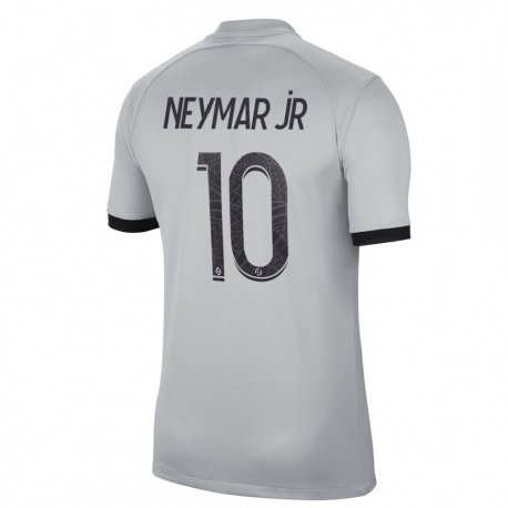 Kandiny Muži Neymar #10 Šedá Dresy Idegenbeli Csapatmez 2022/23 Triĭká