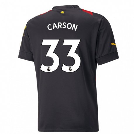 Kandiny Muži Scott Carson #33 Čierna Červená Dresy Idegenbeli Csapatmez 2022/23 Triĭká