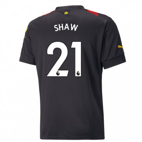 Kandiny Muži Khadija Shaw #21 Čierna Červená Dresy Idegenbeli Csapatmez 2022/23 Triĭká