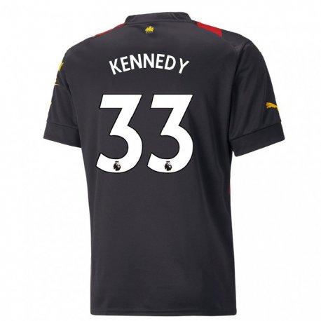 Kandiny Muži Alanna Kennedy #33 Čierna Červená Dresy Idegenbeli Csapatmez 2022/23 Triĭká