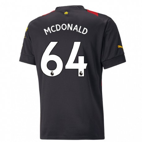Kandiny Muži Rowan Mcdonald #64 Čierna Červená Dresy Idegenbeli Csapatmez 2022/23 Triĭká