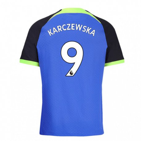 Kandiny Muži Nikola Karczewska #9 Modro Zelená Dresy Idegenbeli Csapatmez 2022/23 Triĭká
