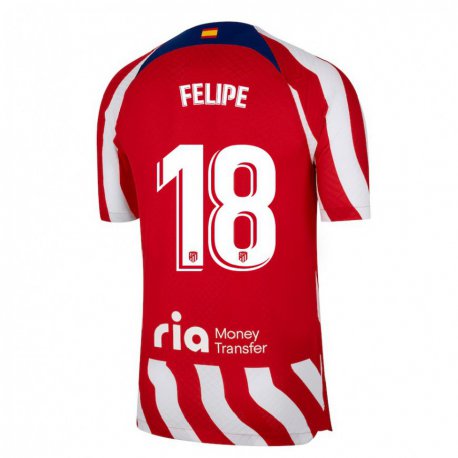Kandiny Ženy Felipe #18 Červená Biela Modrá Dresy Hazai Csapatmez 2022/23 Triĭká