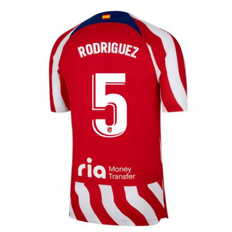 Kandiny Ženy Cinta Rodriguez #5 Červená Biela Modrá Dresy Hazai Csapatmez 2022/23 Triĭká