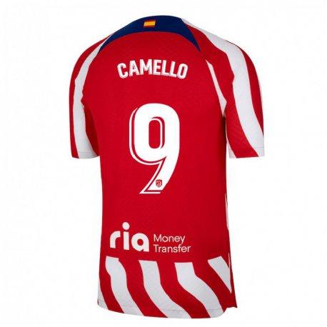 Kandiny Ženy Sergio Camello #9 Červená Biela Modrá Dresy Hazai Csapatmez 2022/23 Triĭká