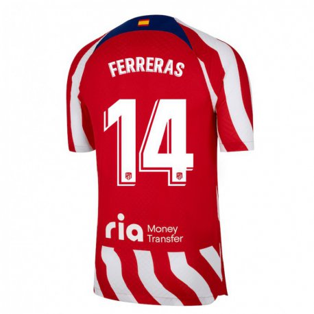 Kandiny Ženy Adrian Ferreras #14 Červená Biela Modrá Dresy Hazai Csapatmez 2022/23 Triĭká
