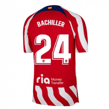 Kandiny Ženy Iker Bachiller #24 Červená Biela Modrá Dresy Hazai Csapatmez 2022/23 Triĭká