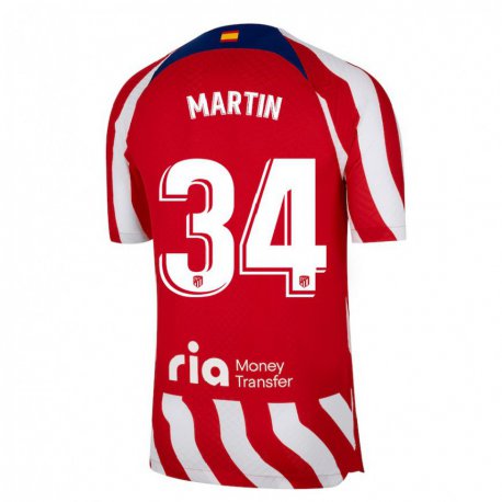 Kandiny Ženy Carlos Martin #34 Červená Biela Modrá Dresy Hazai Csapatmez 2022/23 Triĭká