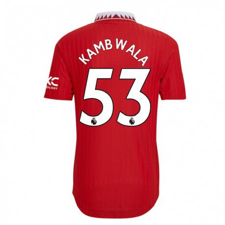 Kandiny Ženy Willy Kambwala #53 Červená Dresy Hazai Csapatmez 2022/23 Triĭká