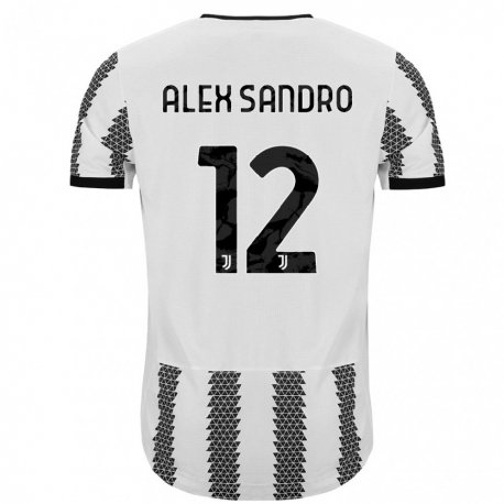Kandiny Ženy Alex Sandro #12 Biely Čierny Dresy Hazai Csapatmez 2022/23 Triĭká