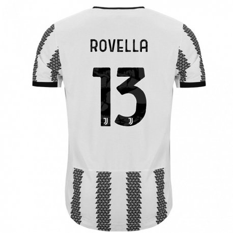 Kandiny Ženy Nicolo Rovella #13 Biely Čierny Dresy Hazai Csapatmez 2022/23 Triĭká