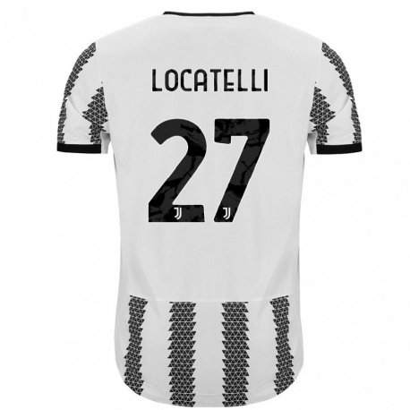 Kandiny Ženy Manuel Locatelli #27 Biely Čierny Dresy Hazai Csapatmez 2022/23 Triĭká