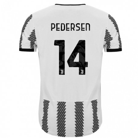 Kandiny Ženy Sofie Junge Pedersen #14 Biely Čierny Dresy Hazai Csapatmez 2022/23 Triĭká