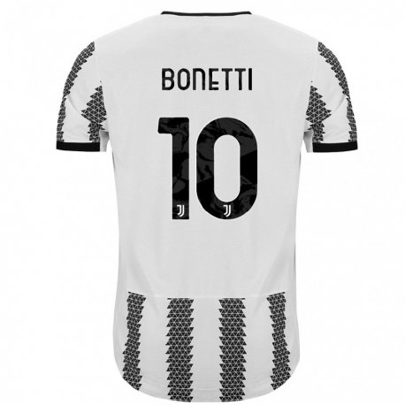 Kandiny Ženy Andrea Bonetti #10 Biely Čierny Dresy Hazai Csapatmez 2022/23 Triĭká